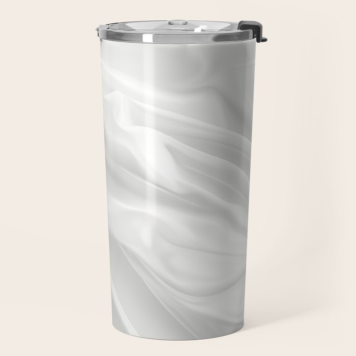 Silk Sensation Subtle White Surface Travel Mug Gallery Image 2