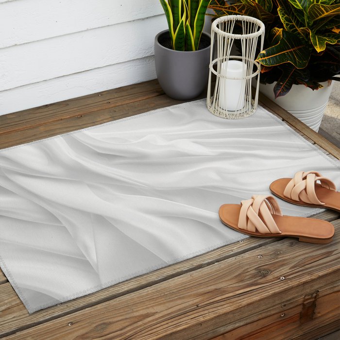 Silk Sensation Subtle White Surface Outdoor Rug Gallery Image 2