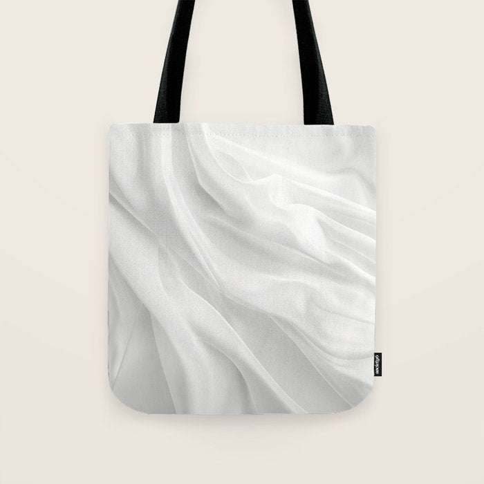 Silk Sensation Subtle White Surface Tote Bag Gallery Image 1
