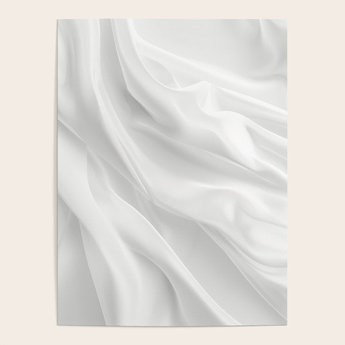 Silk Sensation Subtle White Surface Poster Gallery Image 1