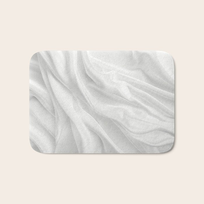 Silk Sensation Subtle White Surface Bath Mat Gallery Image 1