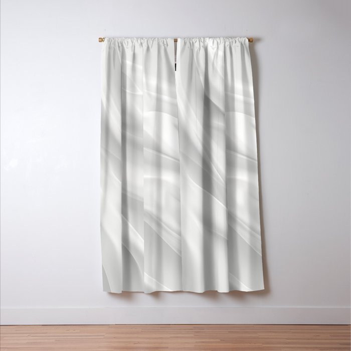 Silk Sensation Subtle White Surface Window Curtain Gallery Image 3