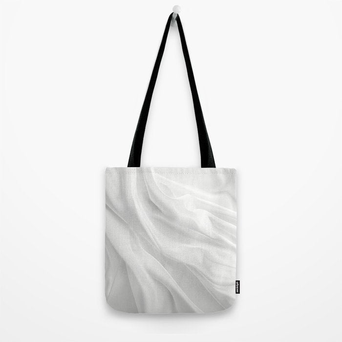 Silk Sensation Subtle White Surface Tote Bag Gallery Image 2