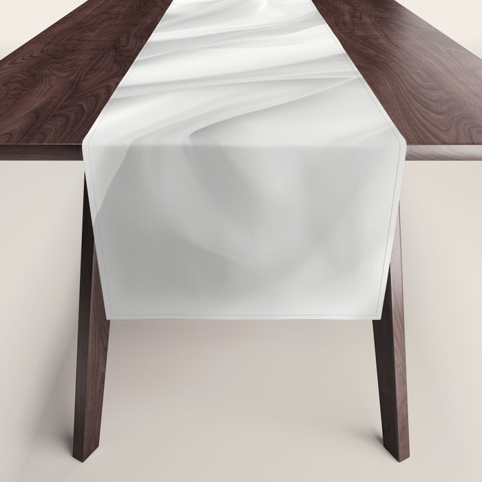 Silk Sensation Subtle White Surface Table Runner Gallery Image 1