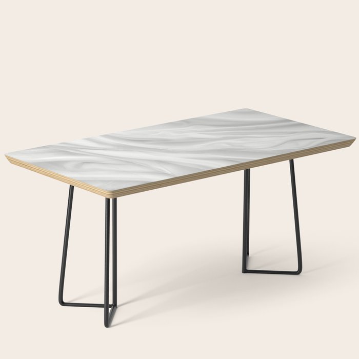 Silk Sensation Subtle White Surface Coffee Table Gallery Image 1