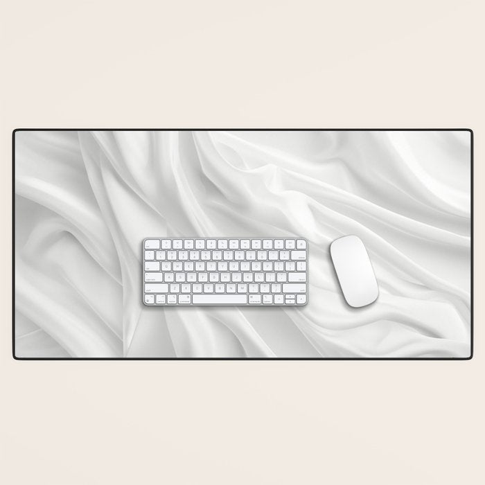 Silk Sensation Subtle White Surface Desk Mat Gallery Image 1