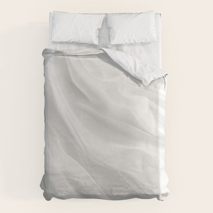 Silk Sensation Subtle White Surface Duvet Cover Gallery Image 1