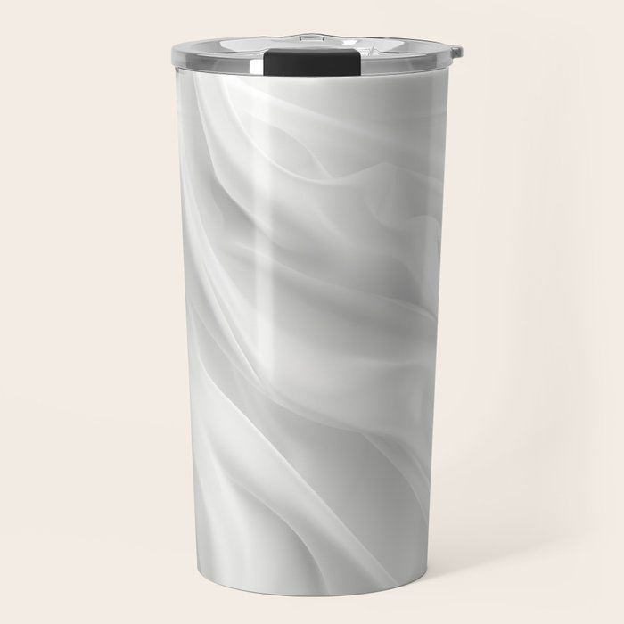 Silk Sensation Subtle White Surface Travel Mug Gallery Image 1