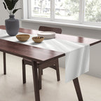 Silk Sensation Subtle White Surface Table Runner Gallery Image 2