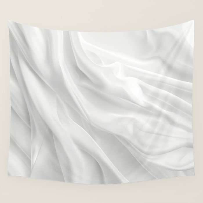 Silk Sensation Subtle White Surface Wall Tapestry Gallery Image 1