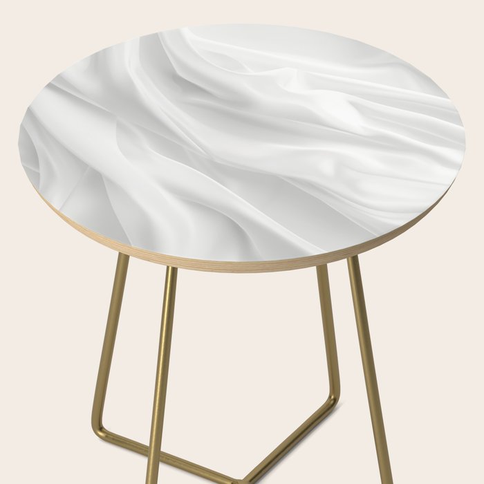 Silk Sensation Subtle White Surface Side Table Gallery Image 2