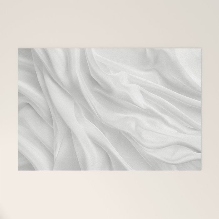 Silk Sensation Subtle White Surface Welcome Mat Gallery Image 1