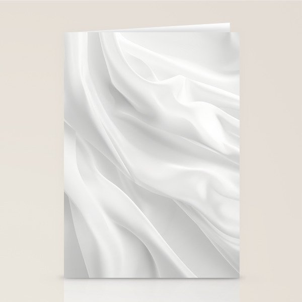 Silk Sensation Subtle White Surface Stationery Card Gallery Image 2