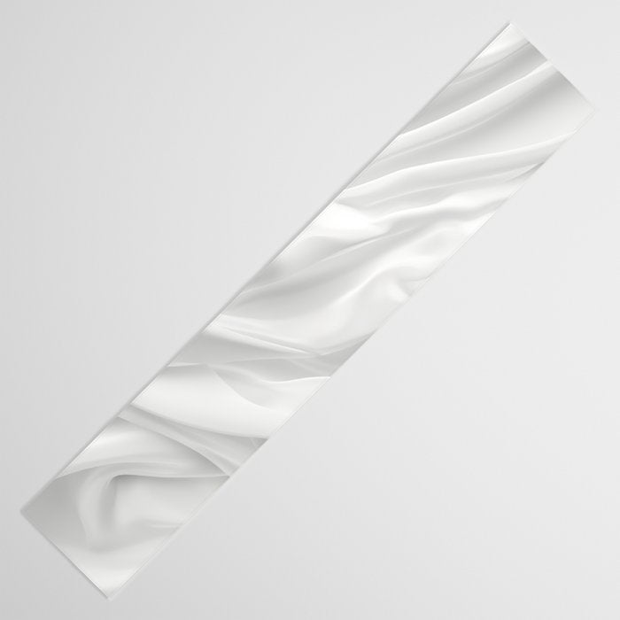 Silk Sensation Subtle White Surface Table Runner Gallery Image 3