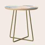 Festive, Floral Prints,Orange, Turquoise, Navy Blue Side Table Gallery Image 1