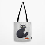 Black Silly Cat  Tote Bag Gallery Image 2