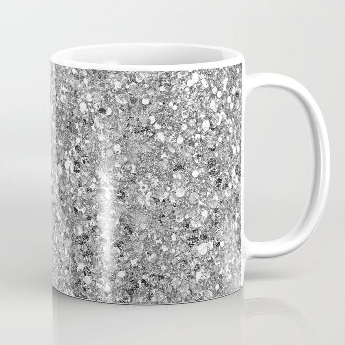 Glitters and Glitz Silver  Coffee Mug Gallery Image 1
