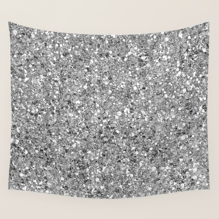 Glitters and Glitz Silver  Wall Tapestry Gallery Image 1
