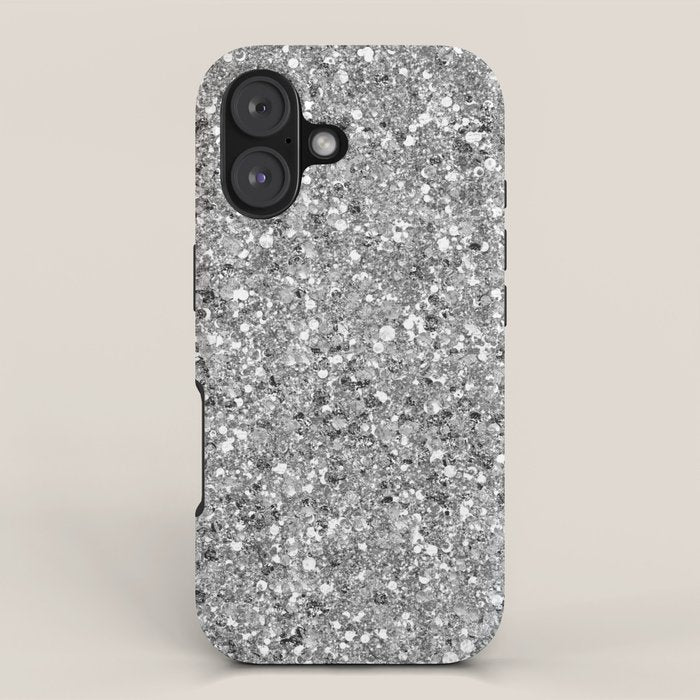 Glitters and Glitz Silver  iPhone Case Gallery Image 1