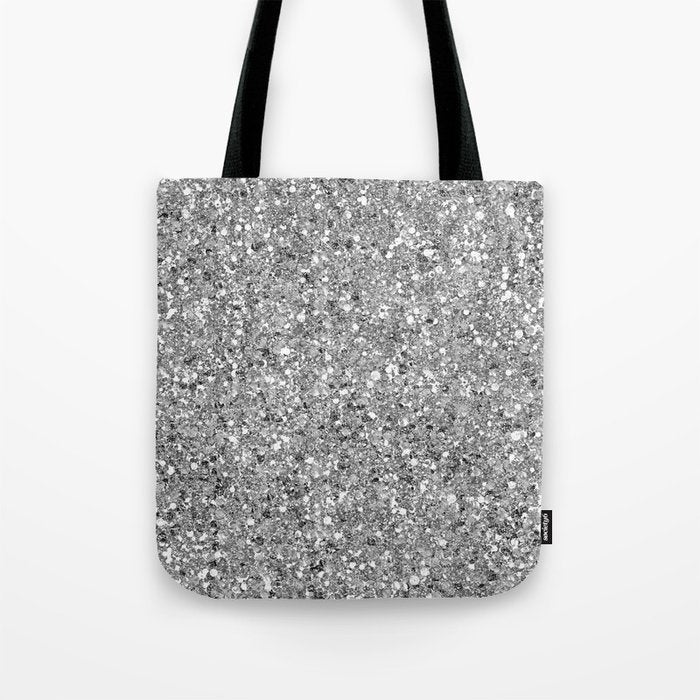Glitters and Glitz Silver  Tote Bag Gallery Image 1