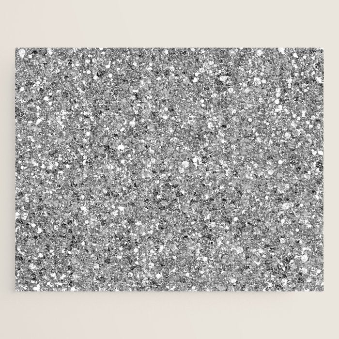 Glitters and Glitz Silver  Jigsaw Puzzle Gallery Image 1