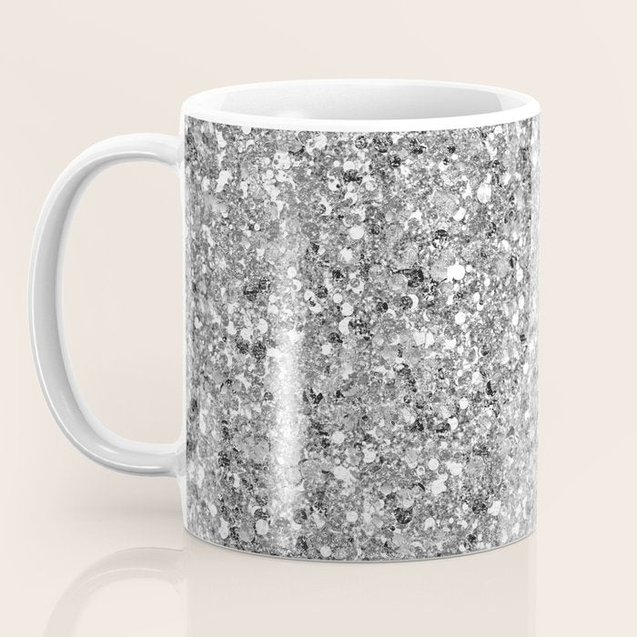 Glitters and Glitz Silver  Coffee Mug Gallery Image 3