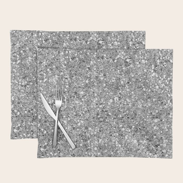 Glitters and Glitz Silver  Placemat Gallery Image 1