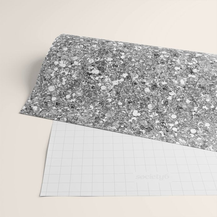 Glitters and Glitz Silver  Wrapping Paper Gallery Image 2