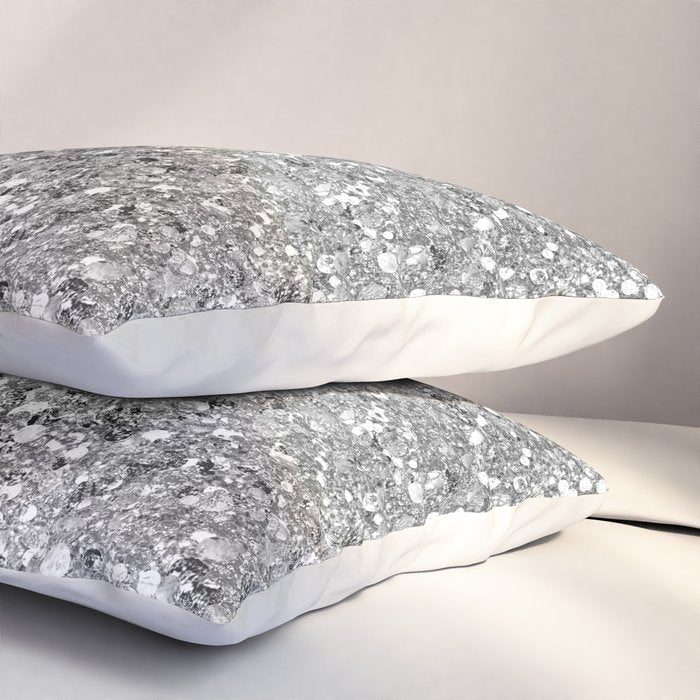 Glitters and Glitz Silver  Pillow Sham Gallery Image 3