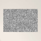 Glitters and Glitz Silver  Welcome Mat Gallery Image 1