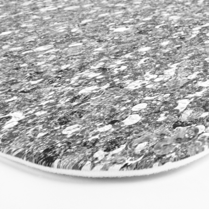 Glitters and Glitz Silver  Bath Mat Gallery Image 3