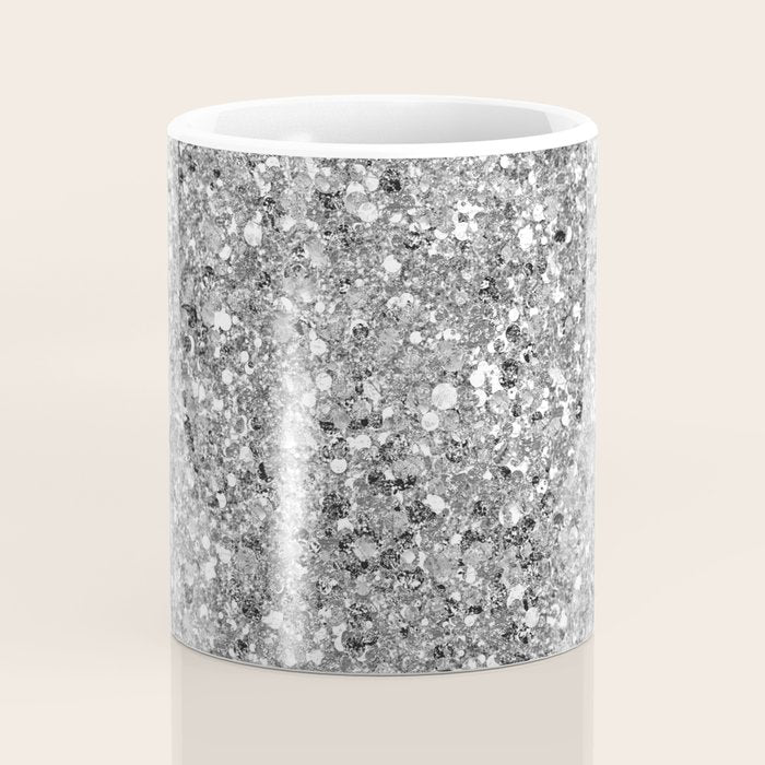 Glitters and Glitz Silver  Coffee Mug Gallery Image 4