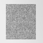 Glitters and Glitz Silver  Throw Blanket Gallery Image 2