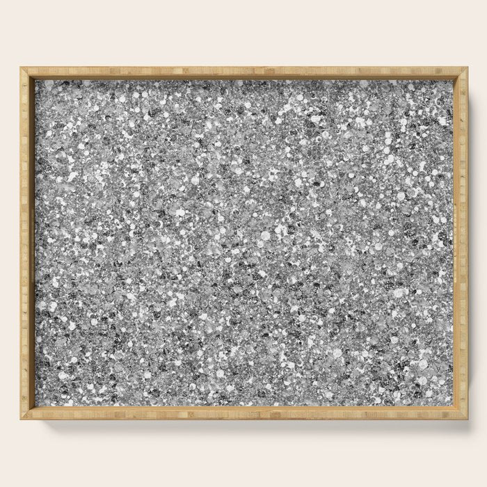 Glitters and Glitz Silver  Serving Tray Gallery Image 1