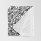 Glitters and Glitz Silver  Throw Blanket Gallery Image 3