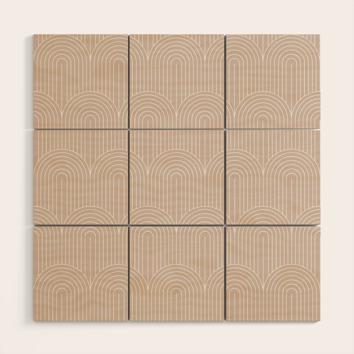 Art Deco Arch Pattern LV Wood Wall Art Gallery Image 1