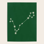 Pisces Zodiac Star Constellation Line Art Green Poster Gallery Image 4
