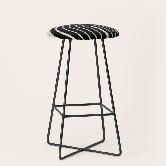 Mara - Mid Century Modern Abstract Art Stool Gallery Image 1