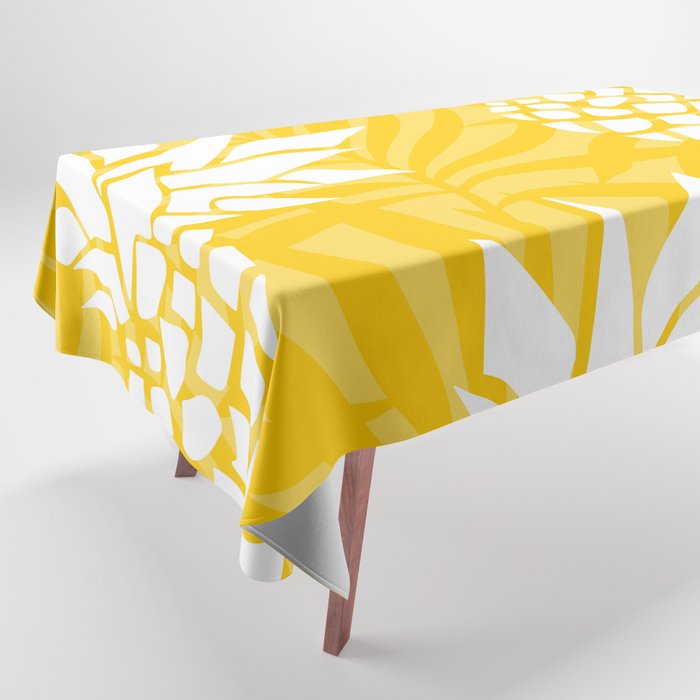 Bright Yellow, Summer, Pineapple Art Tablecloth Gallery Image 1