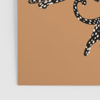 Black cheetah in sundial brown background  Poster Gallery Image 3