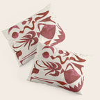 Crimson Dream In Cream Pillow Sham Gallery Image 3