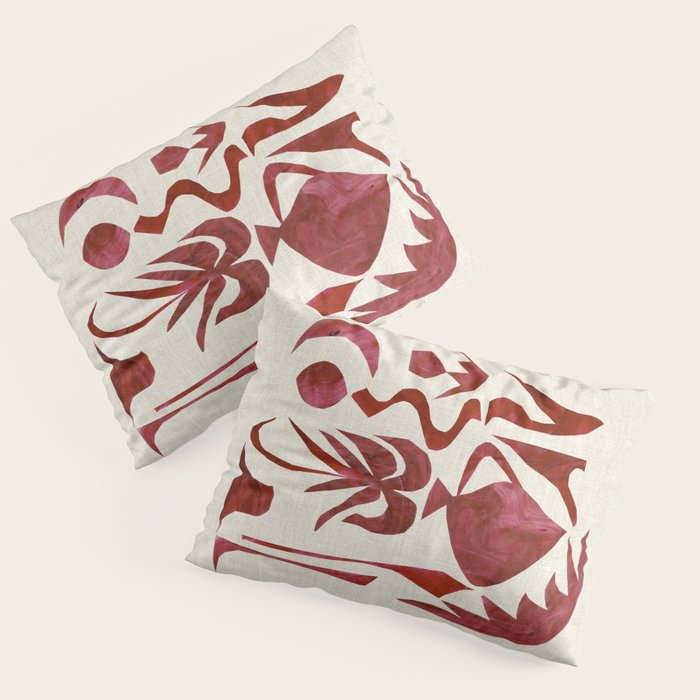 Crimson Dream In Cream Pillow Sham Gallery Image 3