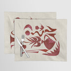 Crimson Dream In Cream Placemat Gallery Image 1