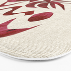 Crimson Dream In Cream Bath Mat Gallery Image 3