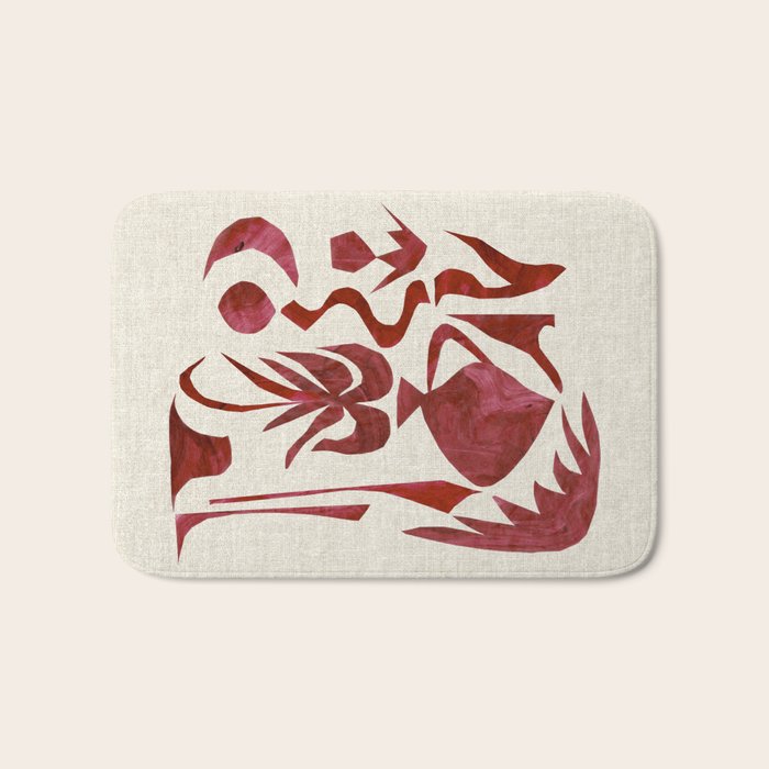 Crimson Dream In Cream Bath Mat Gallery Image 1