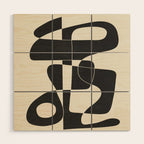 Minimal Abstract Noir Wood Wall Art Gallery Image 1