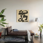Minimal Abstract Noir Wood Wall Art Gallery Image 2