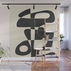 Minimal Abstract Noir Wall Mural Gallery Image 1
