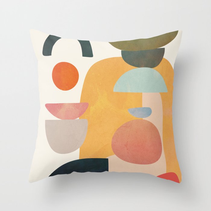 Modern Abstract Art 70 Throw Pillow Gallery Image 1