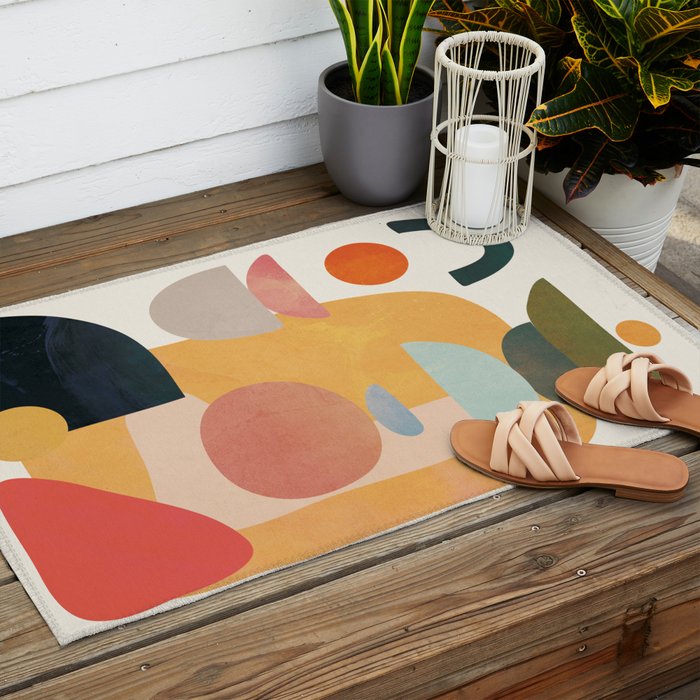 Modern Abstract Art 70 Outdoor Rug Gallery Image 2
